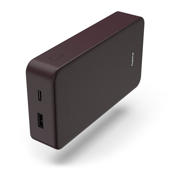 Hama Power Pack "Colour 20", 20000mAh, 2 Ausgänge: USB-C, USB-A, Pflaume