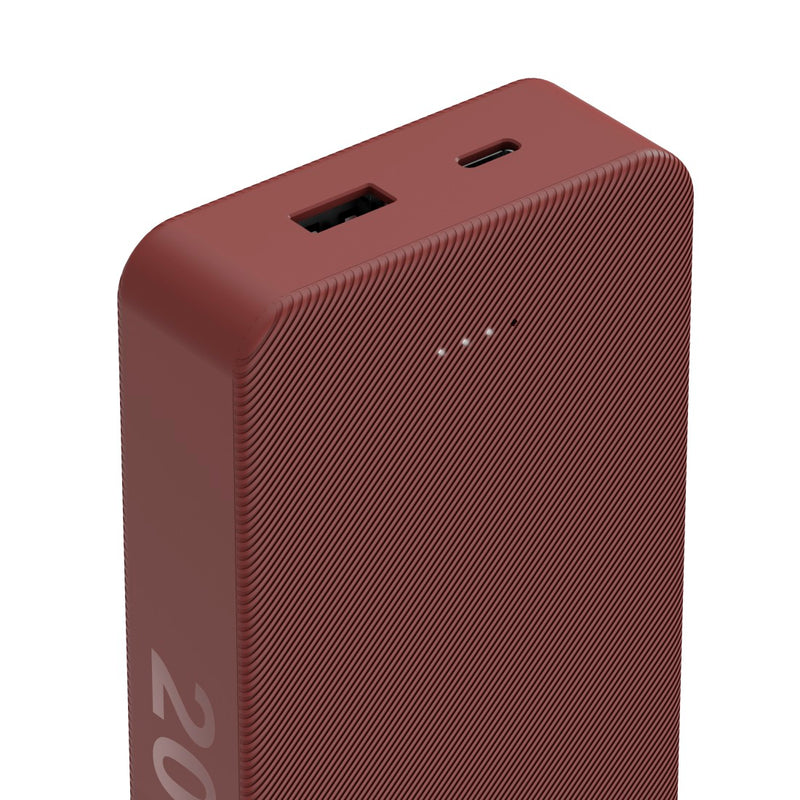 Hama Power Pack "Colour 20", 20000mAh, 2 Ausgänge: USB-C, USB-A, Rot