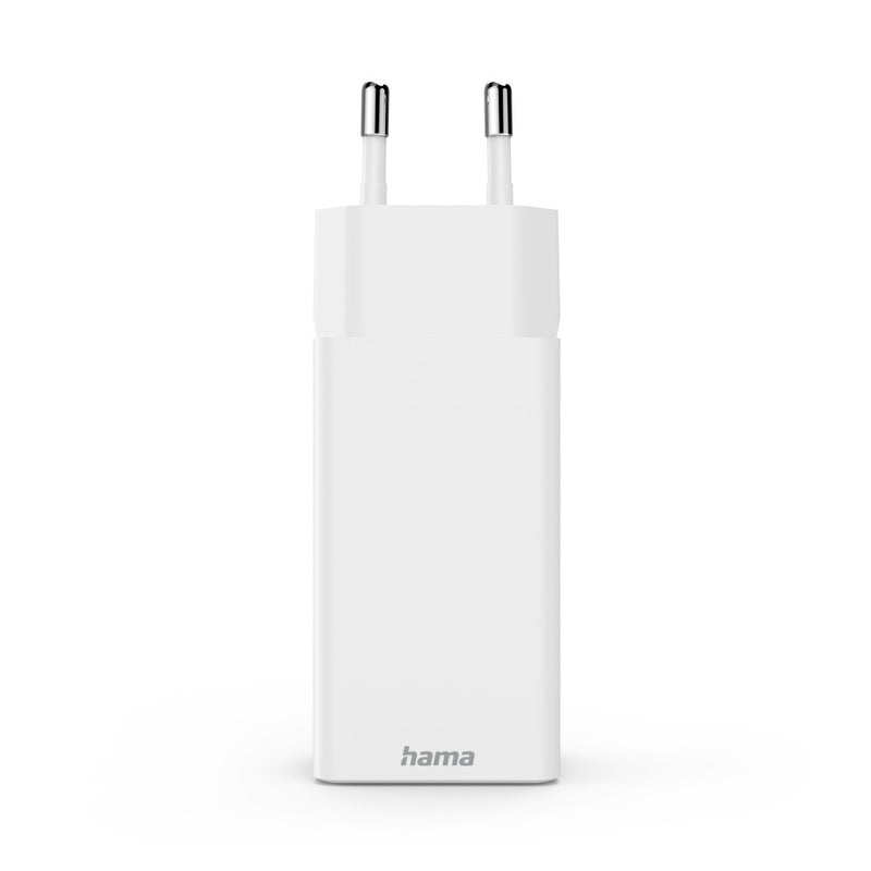 Hama Schnellladegerät 2x USB-C, 1x USB-A, Mini-Ladegerät, PD, 65 W, Weiss