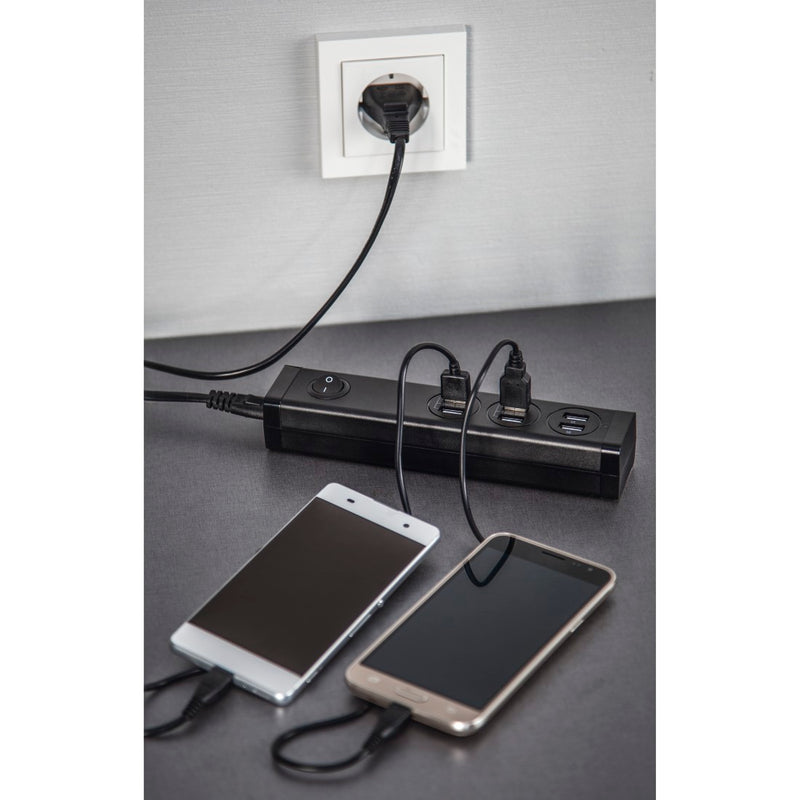 Hama Mehrfach-Ladegerät USB, 6 Ports USB-A für Tablets und Smartphones, 34W