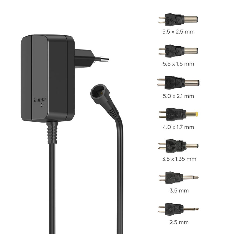 Hama Schaltnetzteil universal, einstellbar, 600mA, 7,2W, max. 12V, 7 Adapter