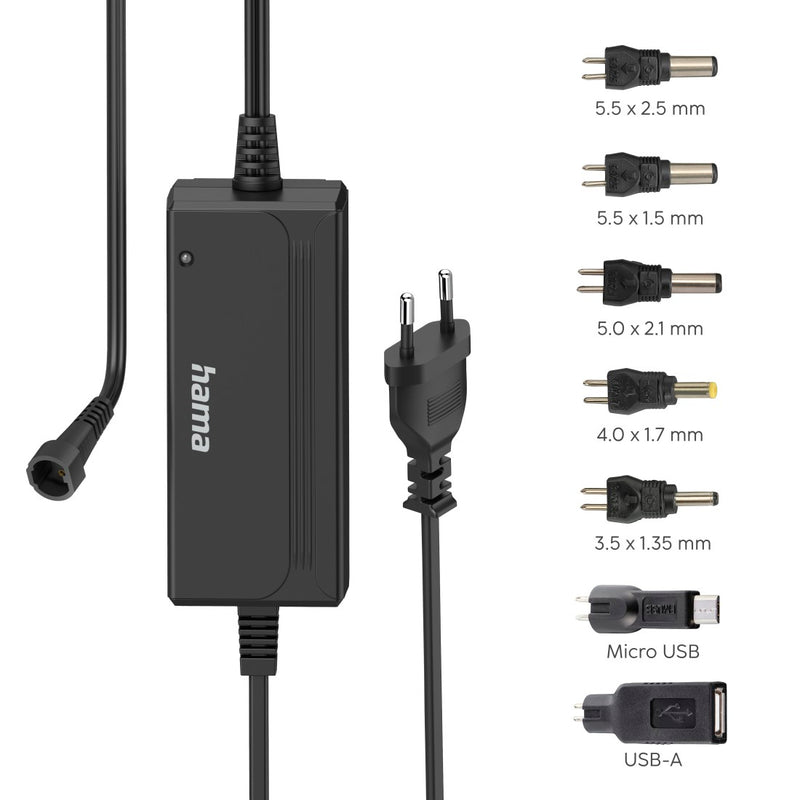 Hama Schaltnetzteil universal, einstellbar, 3000mA, 36W, max. 15V, 7 Adapter