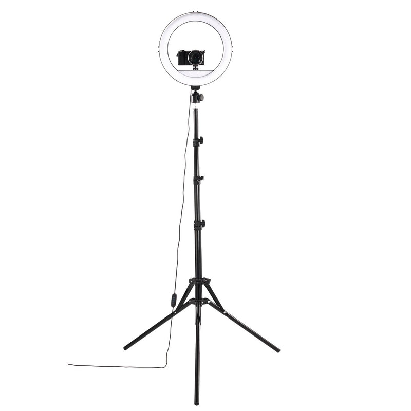 Hama Ringleuchte "SpotLight Steady 120 II", Ringlicht-Stativ für Handy, 12"