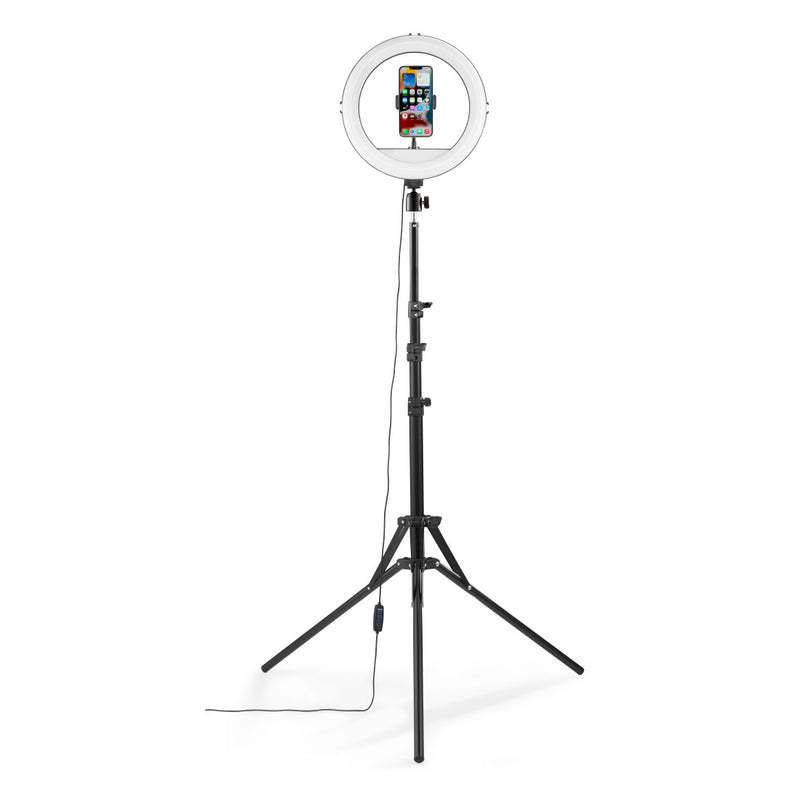 Hama Ringleuchte "SpotLight Steady 120 II", Ringlicht-Stativ für Handy, 12"