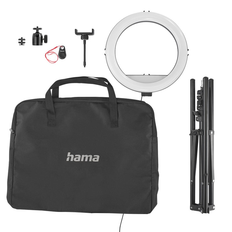 Hama Ringleuchte "SpotLight Steady 120 II", Ringlicht-Stativ für Handy, 12"