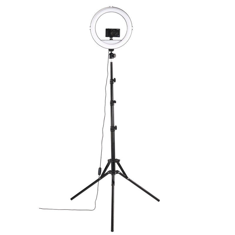 Hama Ringleuchte "SpotLight Steady 120 II", Ringlicht-Stativ für Handy, 12"