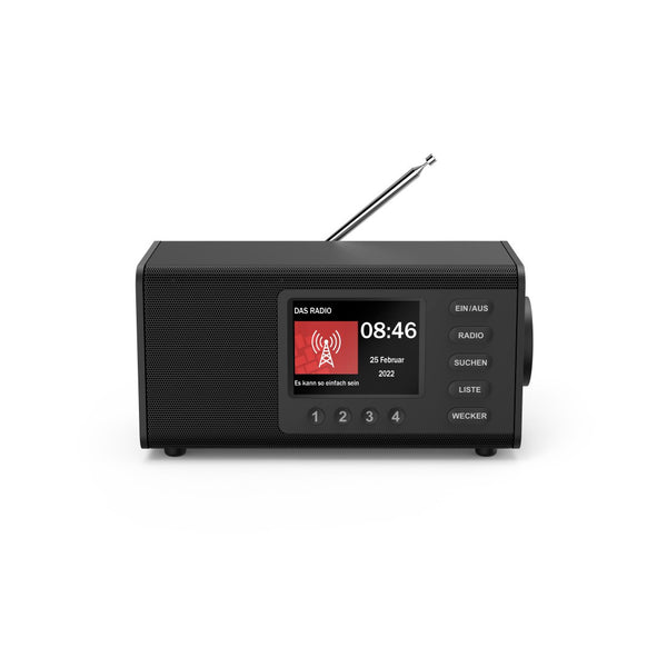 Hama Digitalradio "DR1000DE", FM/DAB/DAB+, Radiowecker, Schwarz