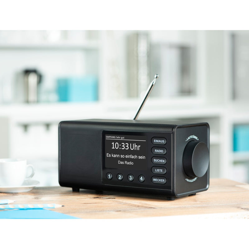 Hama Digitalradio "DR1000DE", FM/DAB/DAB+, Radiowecker, Schwarz