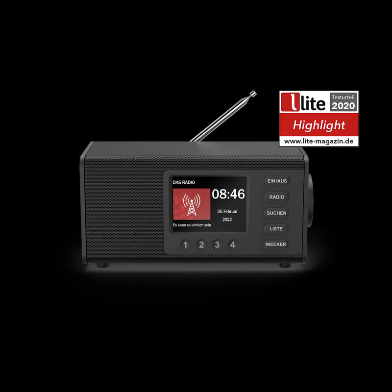 Hama Digitalradio "DR1000DE", FM/DAB/DAB+, Radiowecker, Schwarz