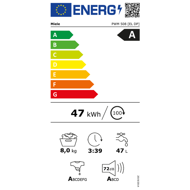 MATICON MAISE MIELE PROFESSIONNELLE 8KG PWM 508 El DP Lotusweiss