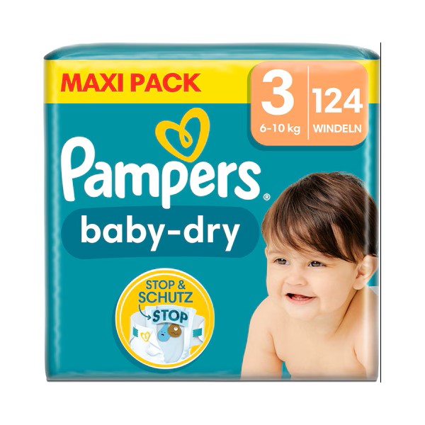 Pampers Windel Baby Dry Gr.3 6-10kg 124Stk.