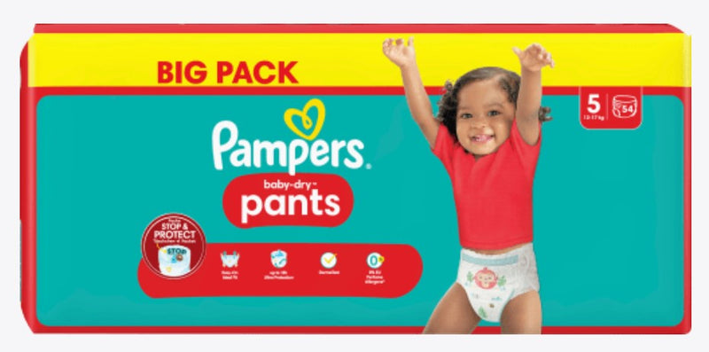 Pampers Pants baby-dry Pants Gr.5 12- 17kg Big Pack 54 Stk.