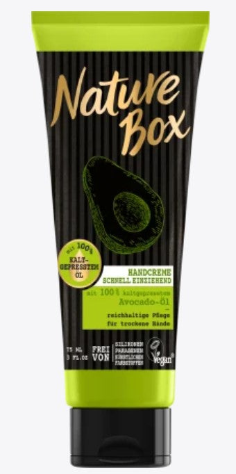 Nature Box Hand Crème Cold-Avocado Huile 75 ml