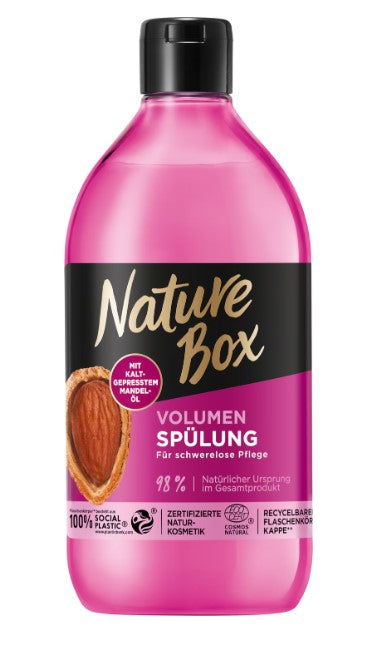 Nature Box Rinse Volume Huile d'amande 385 ml