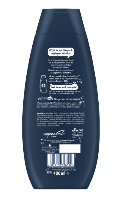 Schwarzkopf shampooing hommes avec houblon 400 ml