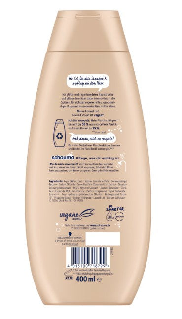 Réparation de shampooing Schwarzkopf et Extrait de noix de coco 400 ml