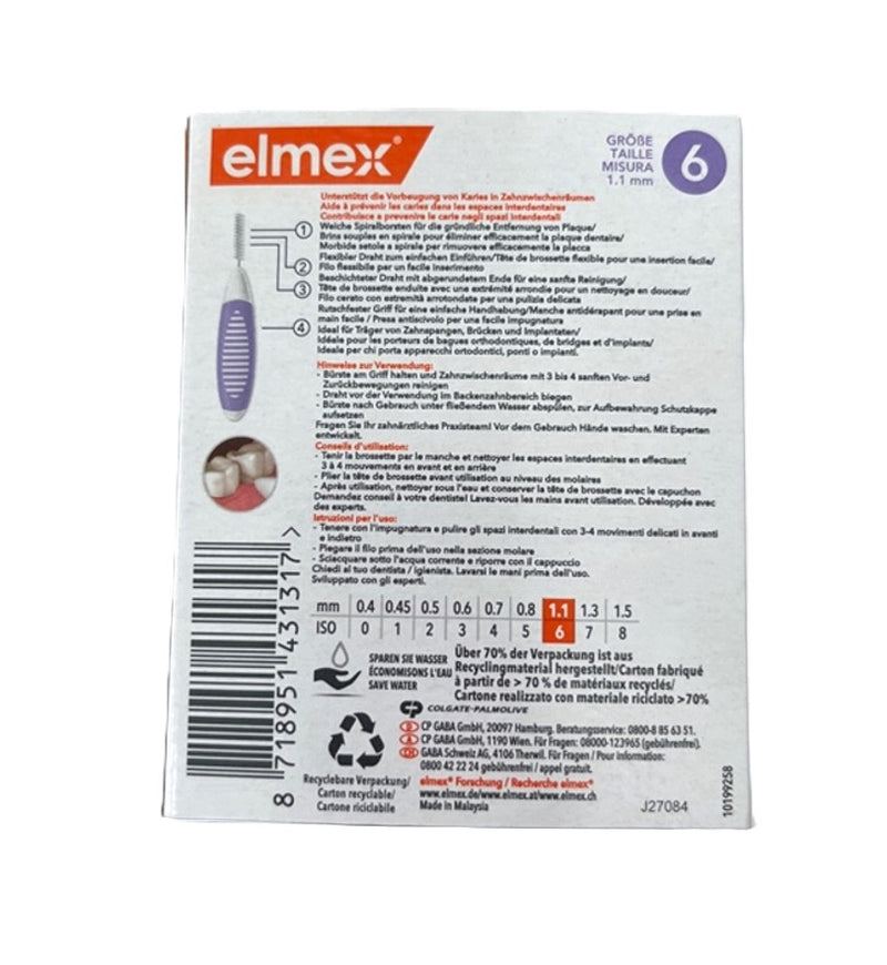 Elmex Interdental Bross 25 Taille 6 1,1 mm