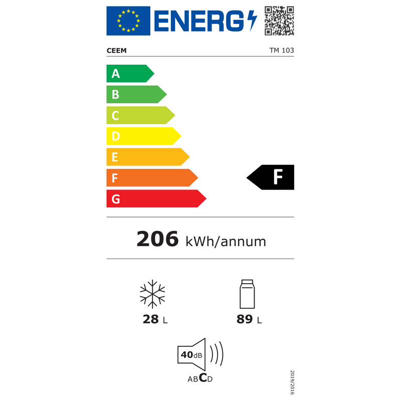 CEEM Kühl- / Gefrierkombination TM 103, 117 Liter