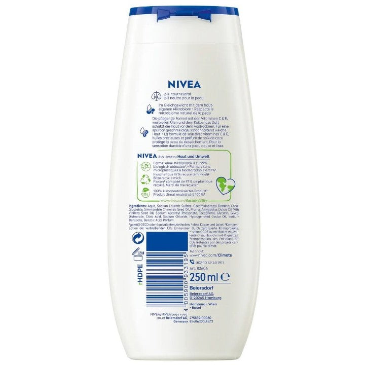 Nivea shower gel 250ml Coconut and Jojoba Oil