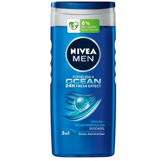 Nivea doccia gel uomini 3 in1 freschi minerali marini oceanici 250 ml