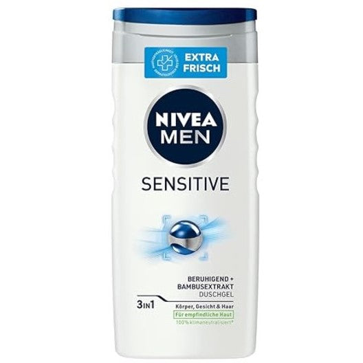 Nivea shower gel men 3 in1 sensitive bamboo extract 250ml