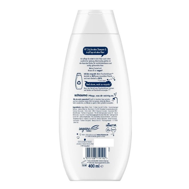 Schauma shampoo seta pettine rose olio 400ml