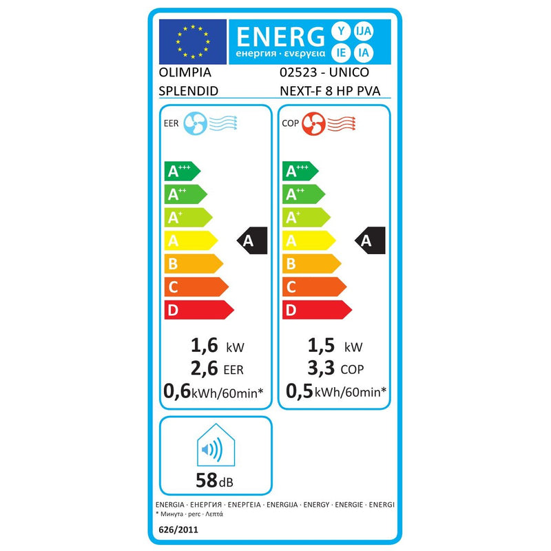 Olimpia Splendid Klimaanlage festinstalliert ohne Ausseneinheit UNICO NEXT-F 8 HP PVA