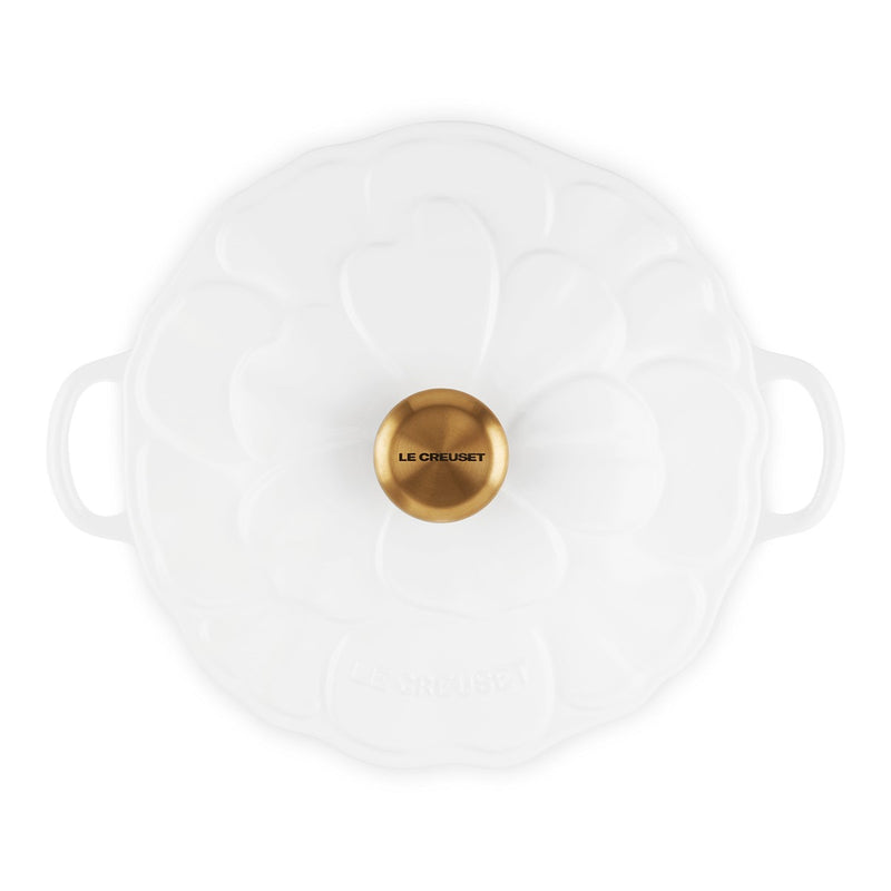 Le Creuset Pfanne Gourmet-Profitopf Flower White 26cm