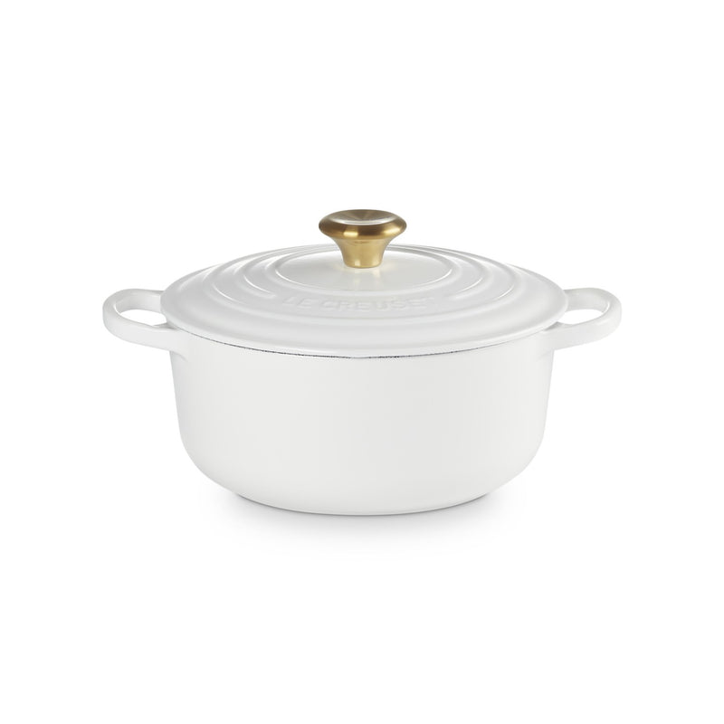 Le Creuset Pfanne Signature Bräter Round 20 cm White