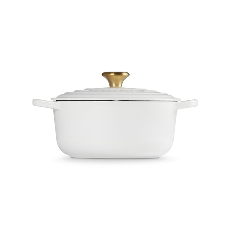 Le Creuset Pfanne Signature Bräter Round 20 cm White