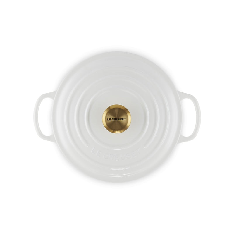 Le Creuset Pfanne Signature Bräter Round 20 cm White