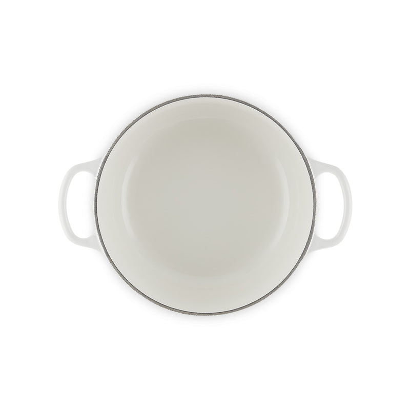 Le Creuset Pfanne Signature Bräter Round 20 cm White