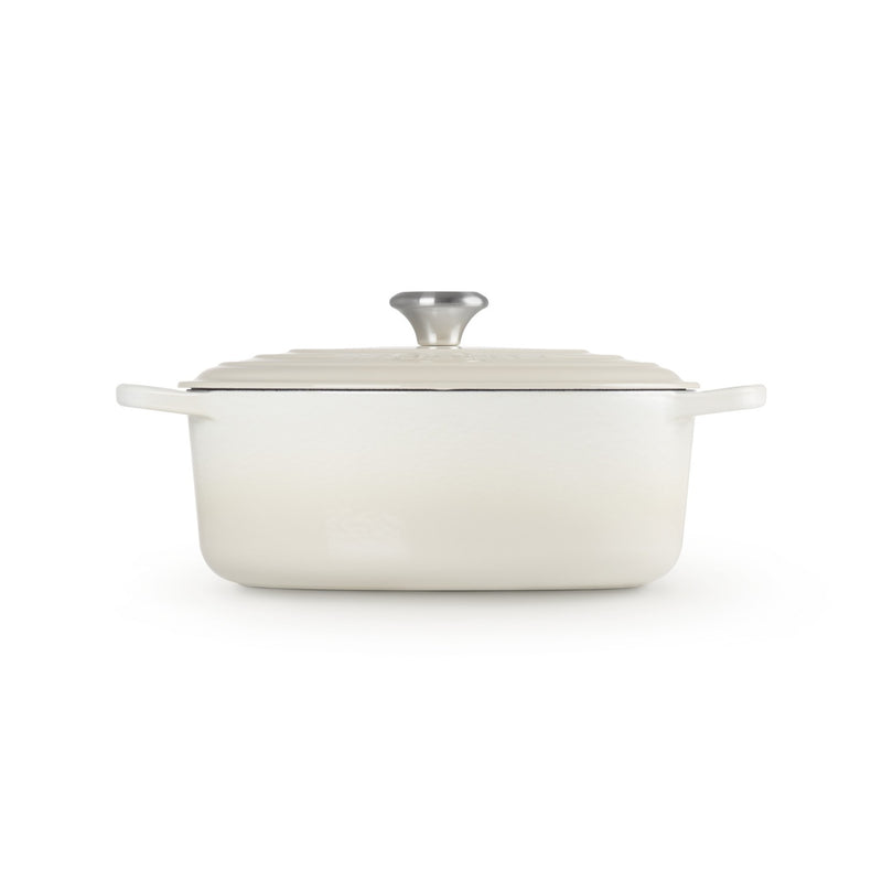 Le Creuset Pfanne Signature Bräter Oval  29 cm Meringue