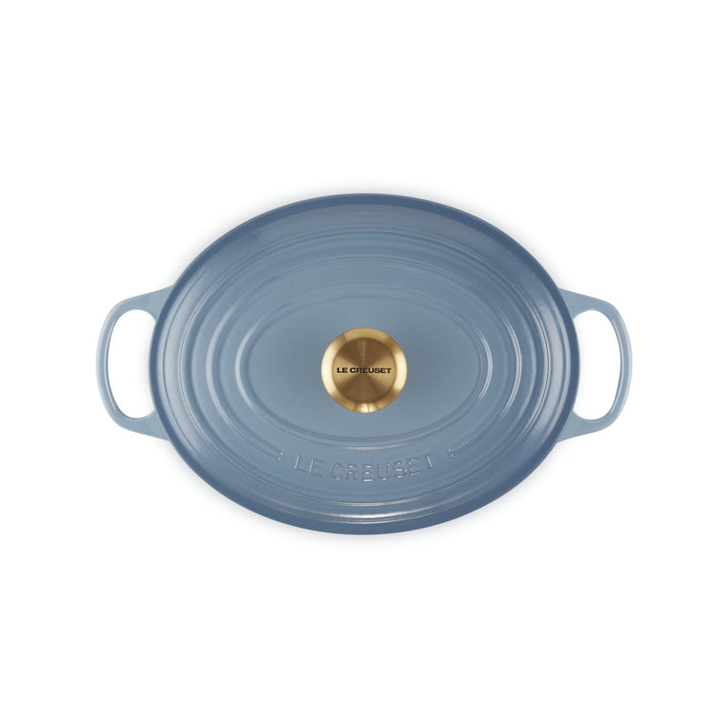 Le Creuset Pfanne Signature Bräter Oval  29 cm Chambray