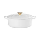 Le Creuset Pfanne Signature Bräter Oval  29 cm White