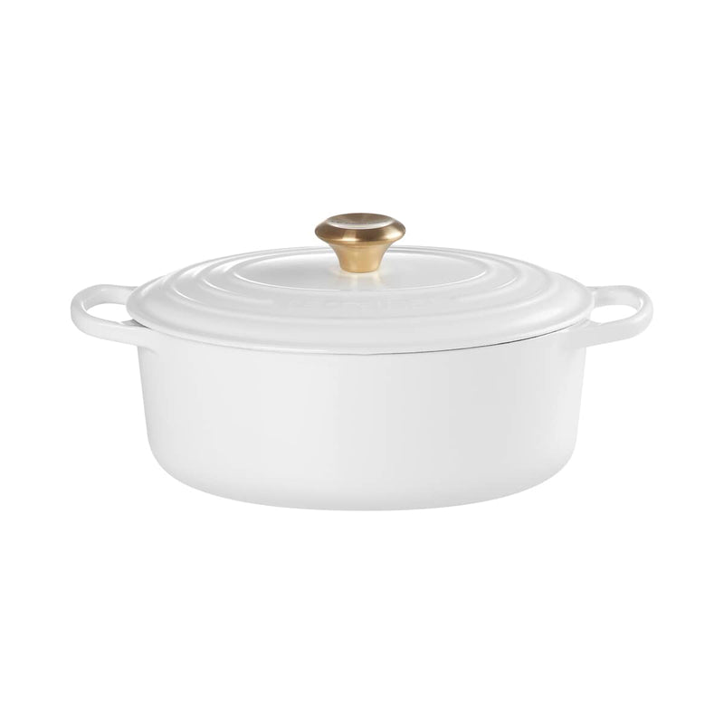 Le Creuset Pfanne Signature Bräter Oval  29 cm White