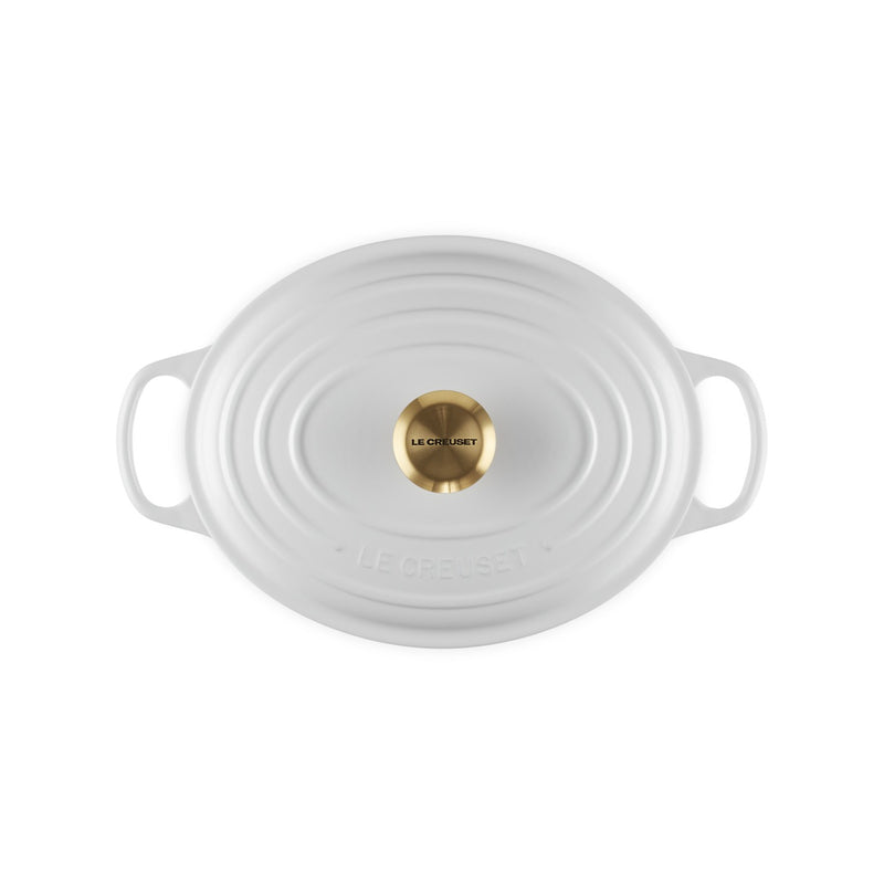 Le Creuset Pfanne Signature Bräter Oval  29 cm White