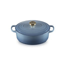 Le Creuset Pfanne Signature Bräter Oval  27 cm Chambray
