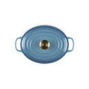 Le Creuset Pfanne Signature Bräter Oval  27 cm Chambray