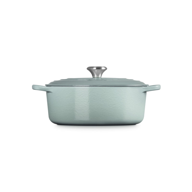 Le Creuset Pfanne Signature Bräter Oval  27 cm Sea Salt