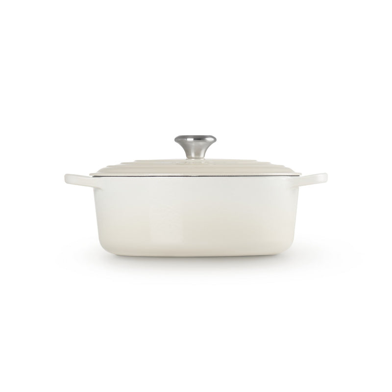Le Creuset Pfanne Signature Bräter Oval  27 cm Meringue