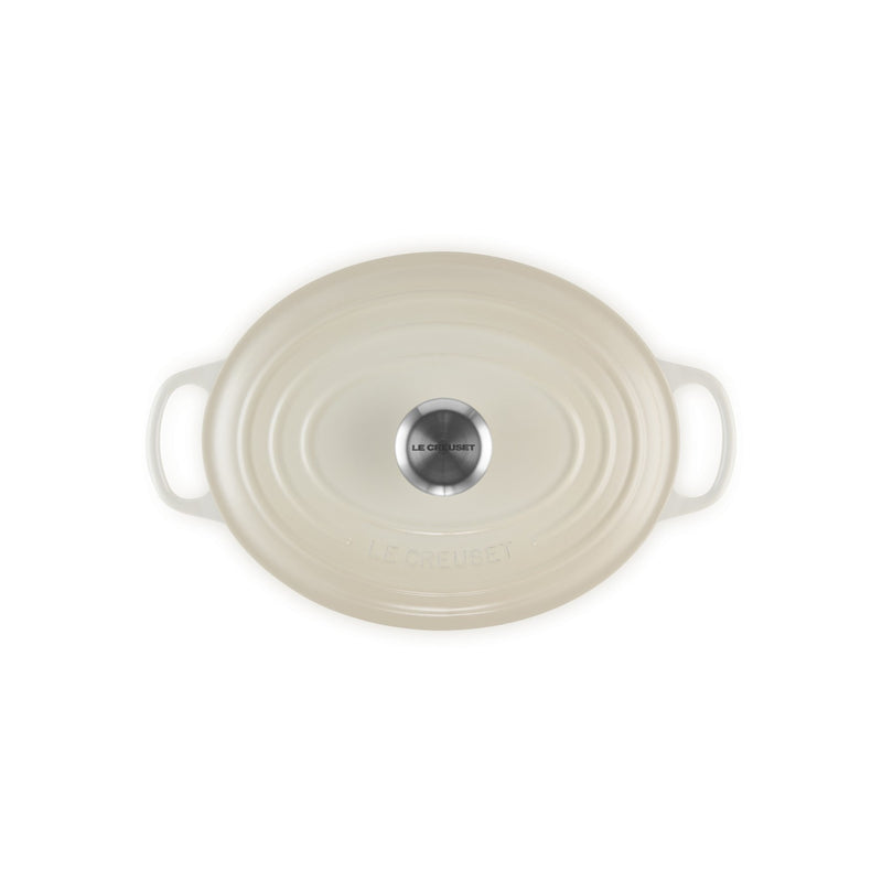 Le Creuset Pfanne Signature Bräter Oval  27 cm Meringue