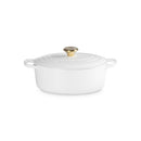 Le Creuset Pfanne Signature Bräter Oval  27 cm White