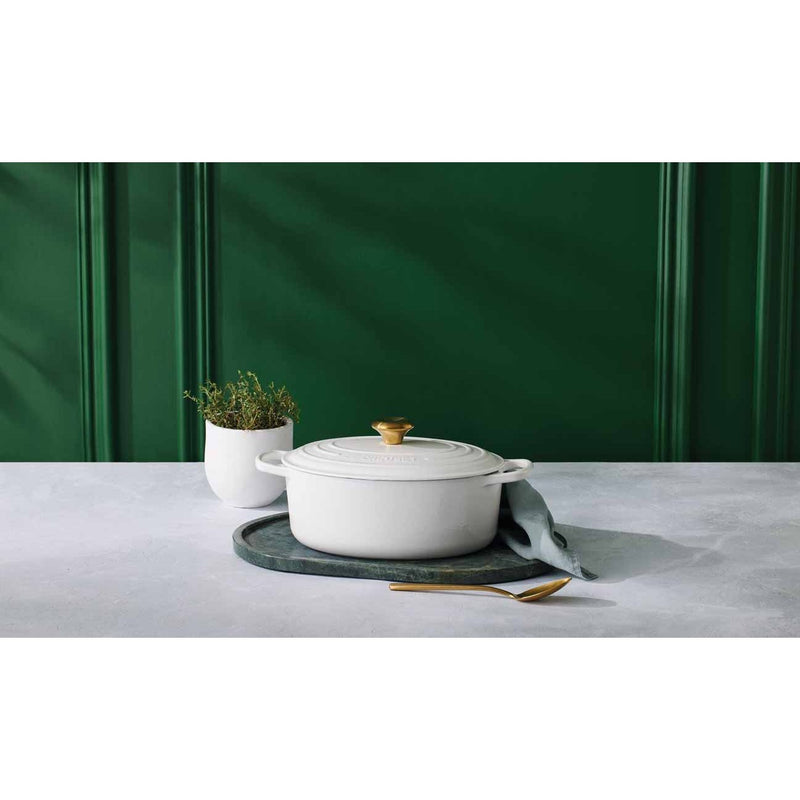 Le Creuset Pfanne Signature Bräter Oval  27 cm White