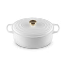 Le Creuset Pfanne Signature Bräter Oval  31 cm White