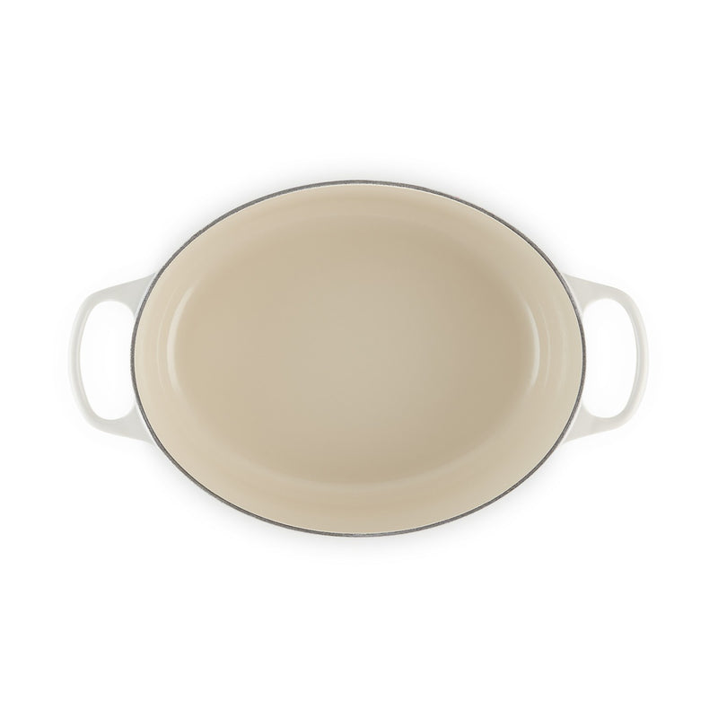Le Creuset Pfanne Signature Bräter Oval  31 cm Meringue