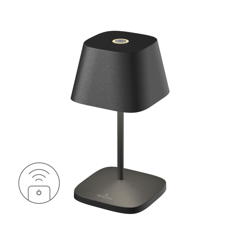 VilleroyBoch Tischleuchte NEAPEL RC, Akku Indoor und Outdoor, dimmbar, fernbedienbar, 2 Lichtfarben, inklusive Ladestation