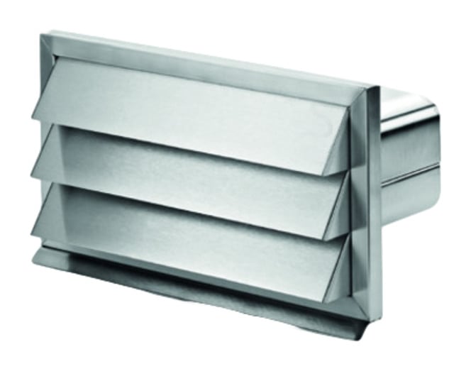 Accessori a V-train Extractor Grille Protezione Meteo Grilla inossidabile in acciaio inossidabile con lembo di backstashing B 290 X H 160 mm su canale piatto (W 222 X H 89 mm)