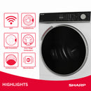 Sharp Wäschetrockner 8kg KD-WNHL8S9GWB, WiFi