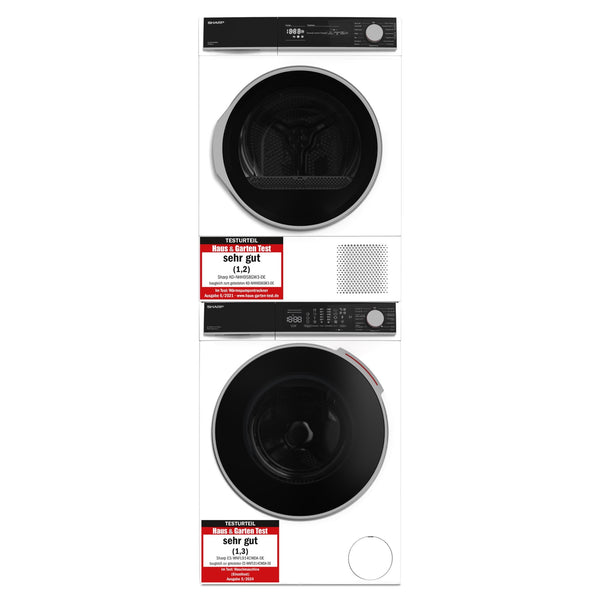 Sharp Waschturm Set 9kg WW4, A/A+++